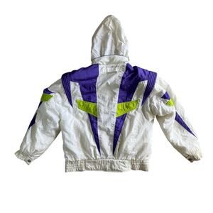 Vintage Rodeo Bomber Ski Jacket 90s Colorblock Windbreaker Size 10